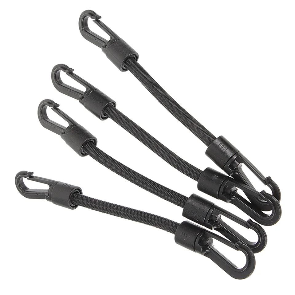 Generisch Cinghie per kayak, set di corda elastica di sicurezza con fibbia regolabile e gancio in metallo, per kayak e canoa