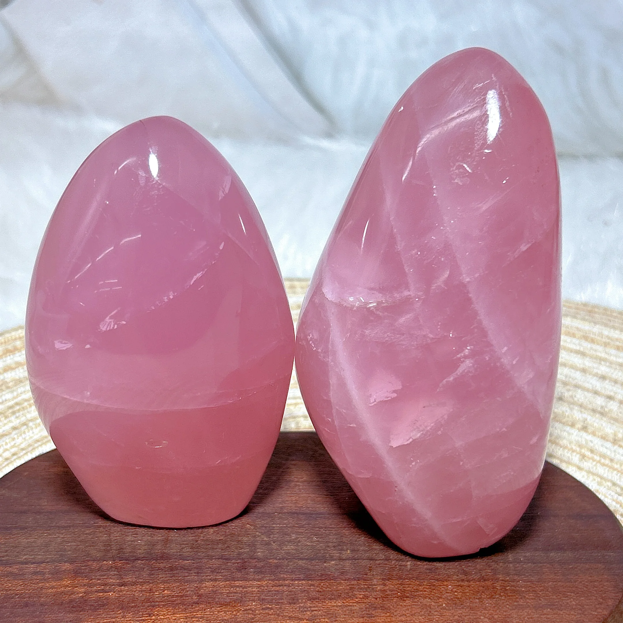 High Quality Natural Crystals Rose Quartz Flame Freeform Polished Ornament Healing Mineral Home Decoration Room Decor Gift 3