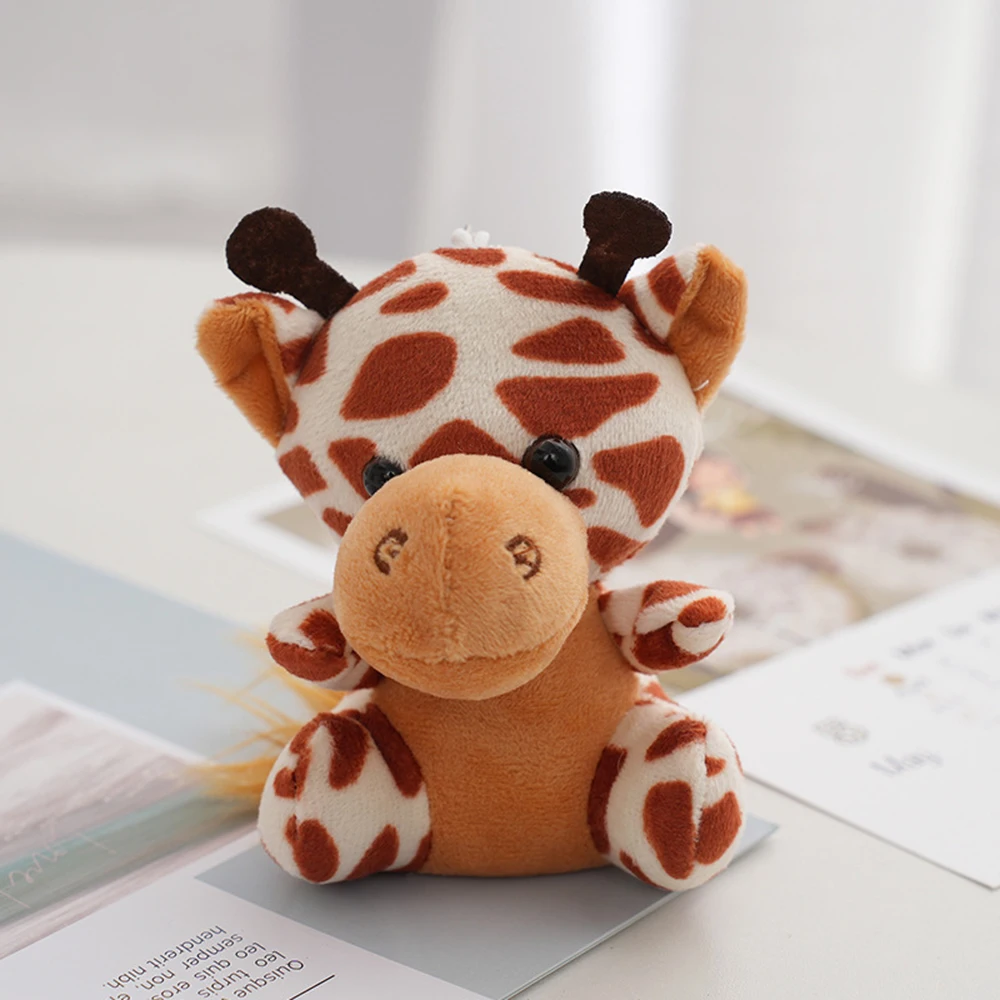 Silly cute animal plush pendant zoo plush toy souvenir small gift keychain accessories doll