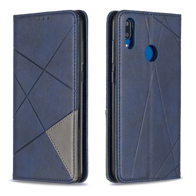 Wallet With Flip Leather Phone Case For HUAWEI Honor 20S 10i 10 9X 9A 9S 8A 8S 7A 7C NOVA 4E 5i Y5 Y6 Y7 Y7A Y9 PRO LITE Cover Blue