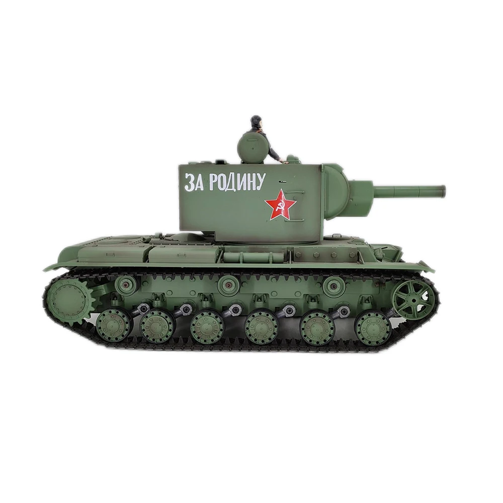 Coolbank Henglong 3949-1 1:16 체중계 러시아 KV-2 메인 배틀 탱크 모델, 리모컨 RC 탱크, 소년 14 + 군용 차량 장난감