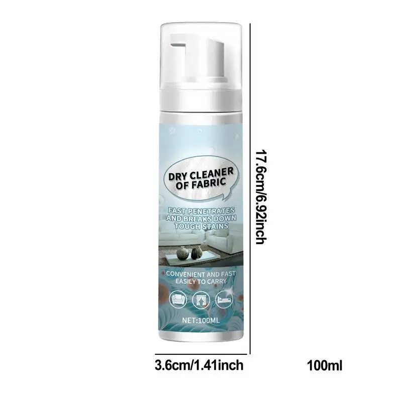 Dry Foam Cleaner Garment Bubble Cleaner Foam Rinse Free Bubble For Stubborn Stains Fabric Furniture Car Carpet