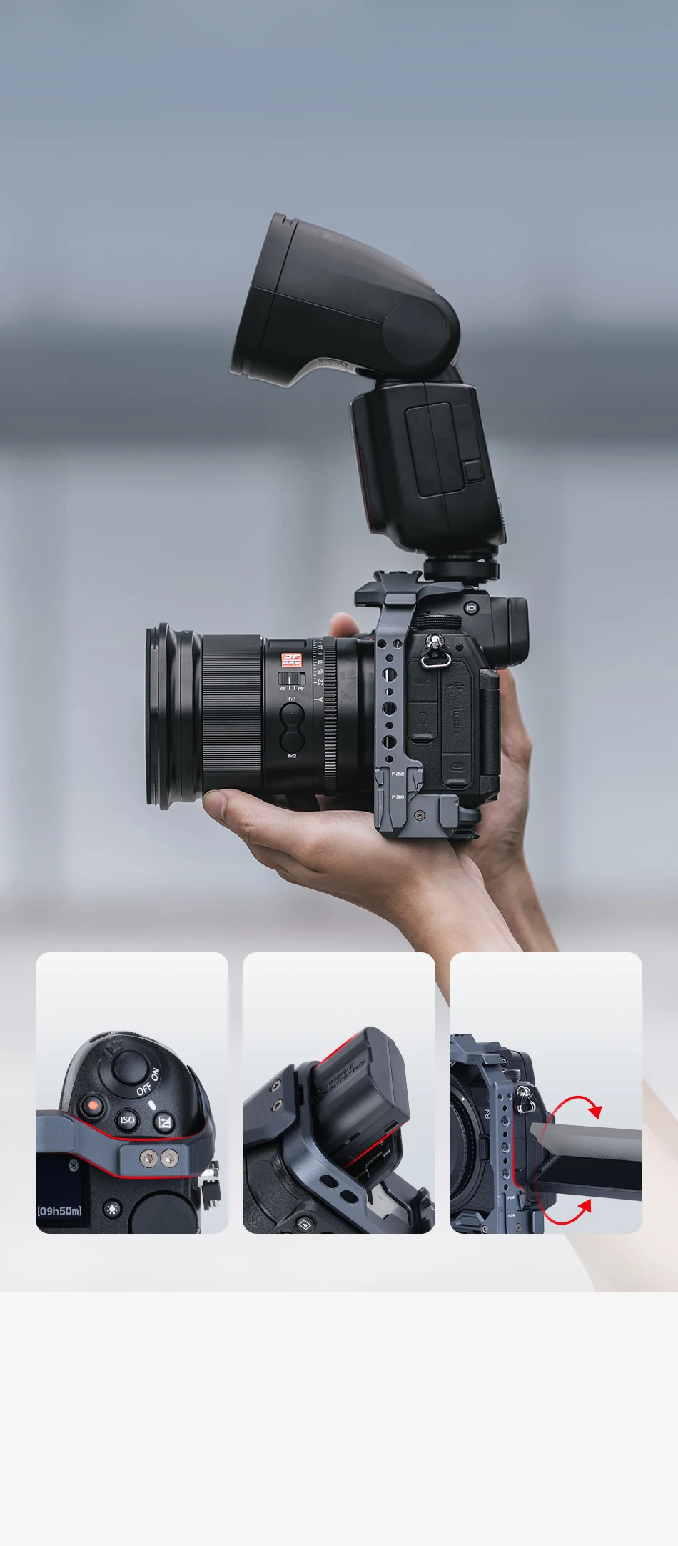 FALCAM F22 Quick Release for Nikon Z6 III Z6 Mark 3 Cage Kit Expansion Accessori