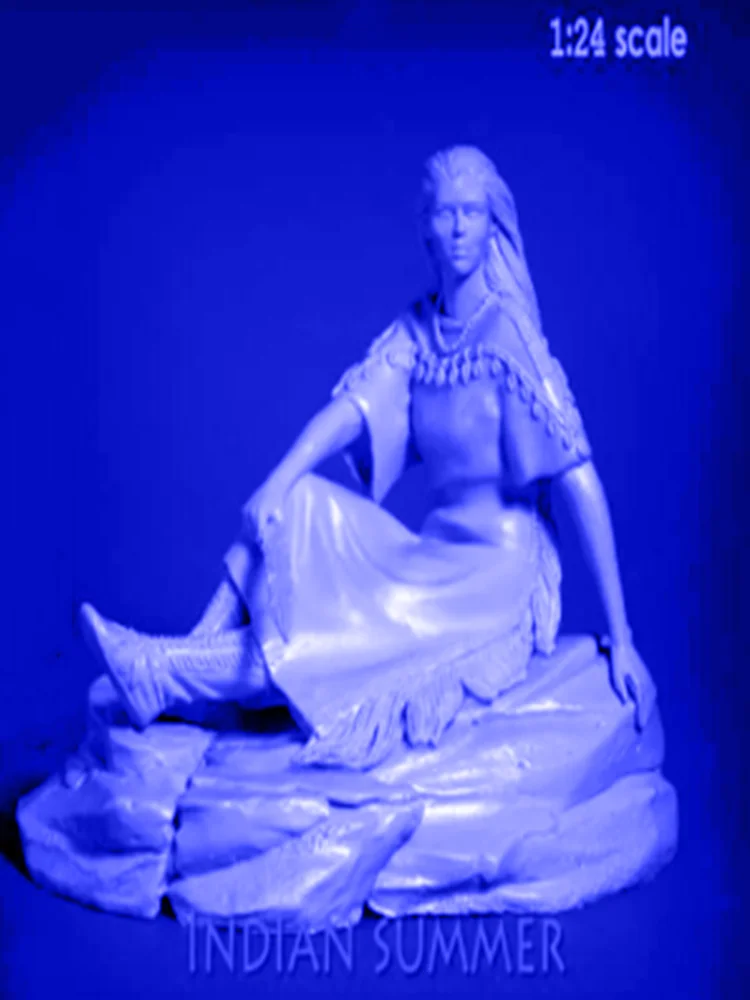 Unmontierte 1/24 antike Sitzlehne (MIT BASIS) Miniaturmodellbausätze aus Kunstharz, unbemalt