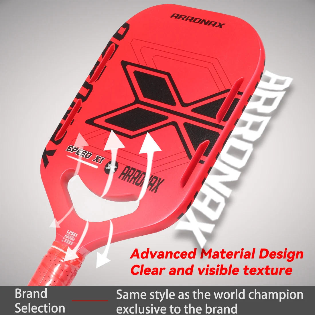 ARRONAX Hot Selling Thermoformed Pickleball Paddle High Quality Carbon Fiber Composite Spin 16MM Pickleball Paddle