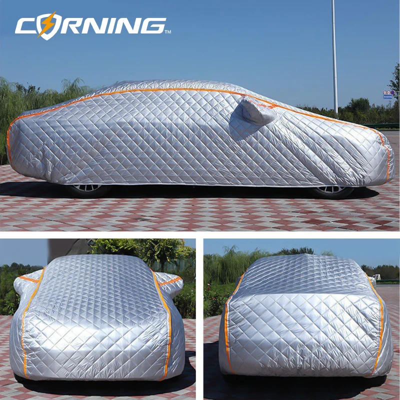 housse voiture bache voiture extérieur Juste de protection de capot de pare- brise de voiture, pare-soleil anti-gel, pièces automobiles, anti-neige,  épais, 3/5 couches, hiver - AliExpress