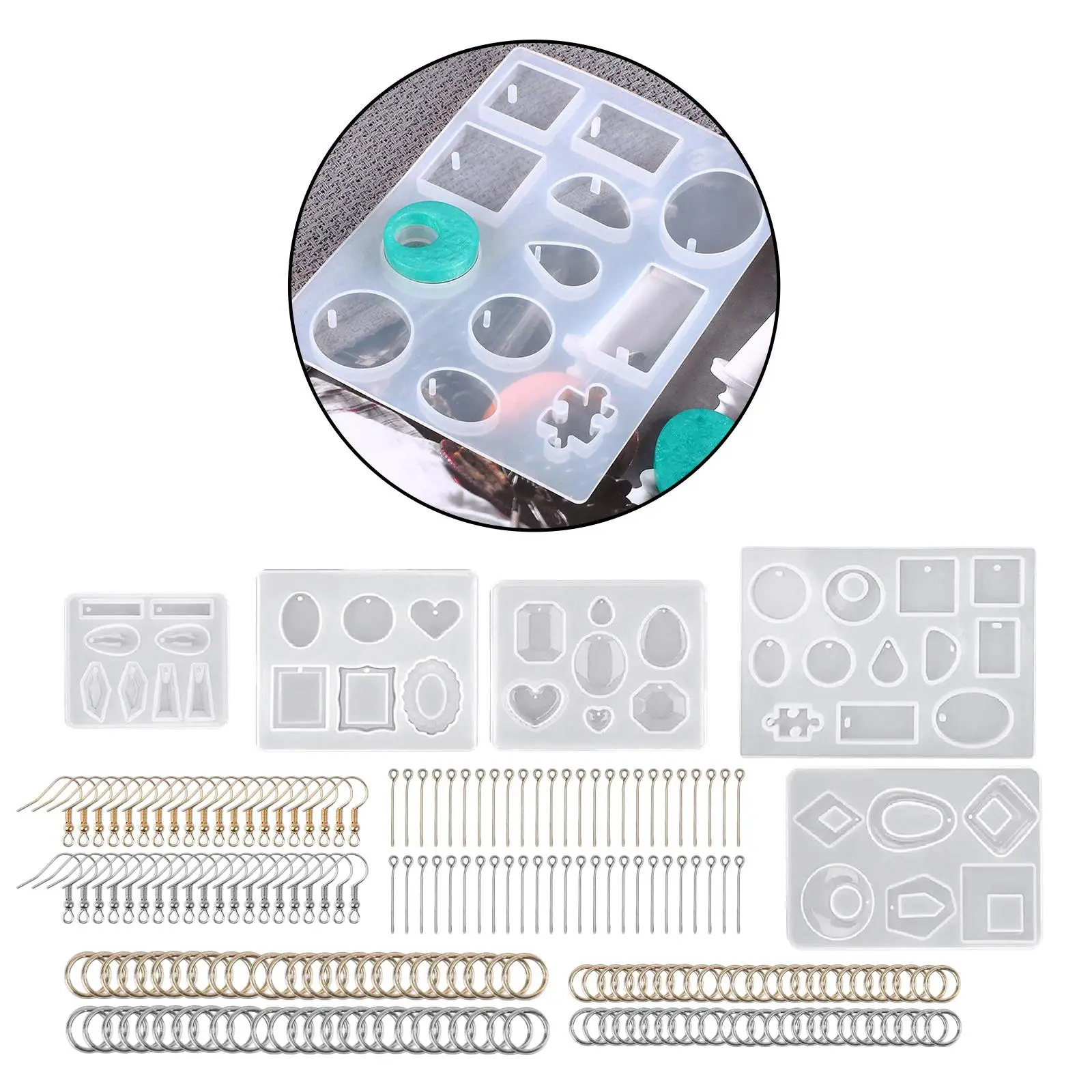 

Для изготовления ювелирных изделий 195 шт./набор, серьги 40 шт., серьги-Крючки 100 шт., соединительные кольца 50 шт., шпильки для глаз для ювелирных изделий, серьги «сделай сам»