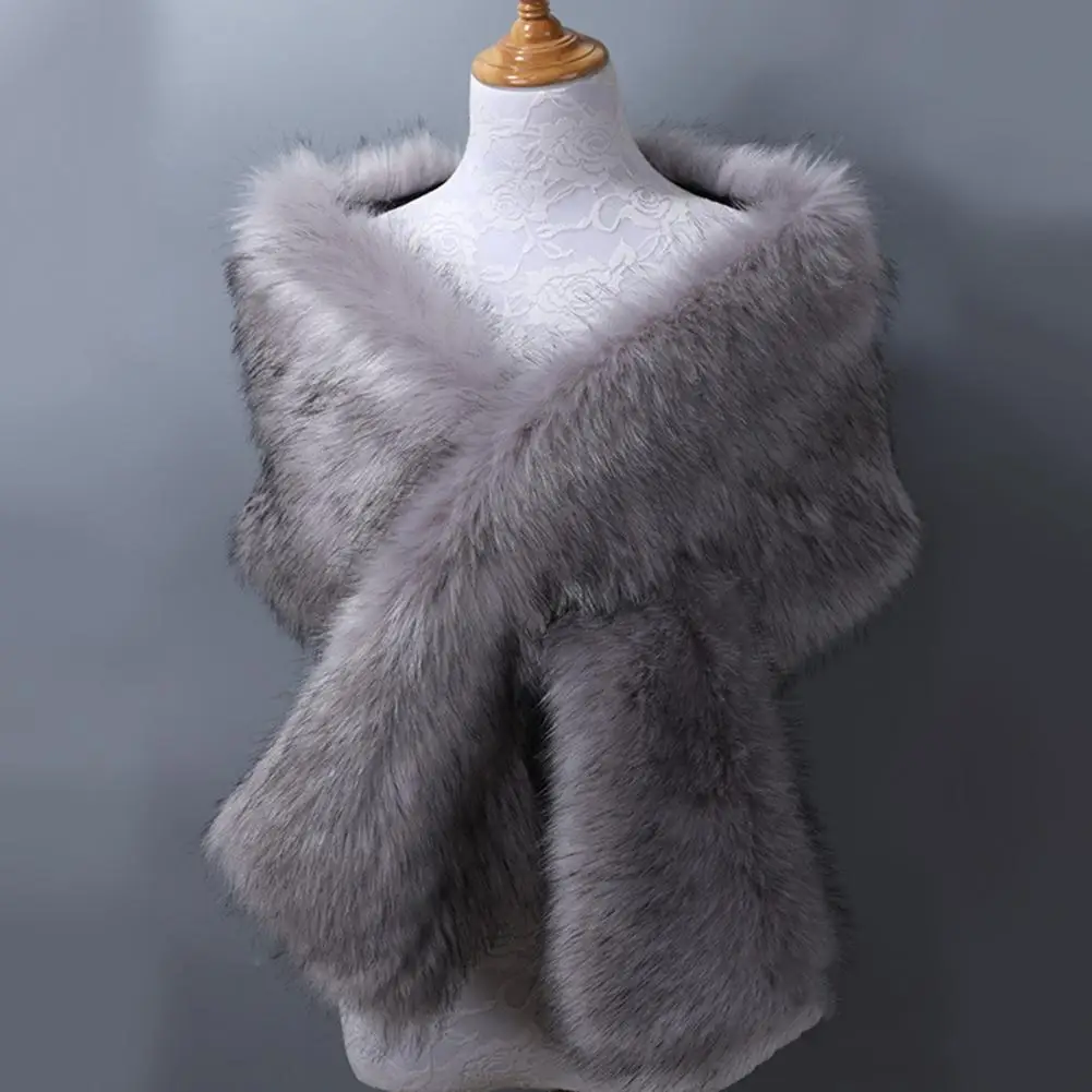 

Женская накидка-шаль, пушистое однотонное утепленное пончо из искусственного меха, длинное стильное пончо на осень и зиму, шарф, уличная одежда