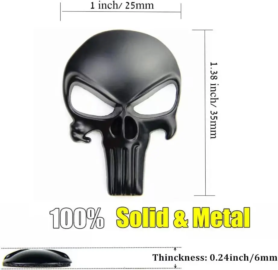 Tactical Metal Sticker 3D Stickers Metal for Airsoft Pistol Gun Glock G17 G19 G22 G34 AR15 AR10 AK17 M16 M4 1911 USP P365 Taurus Sig Sauer Accessories tactical metal sticker
