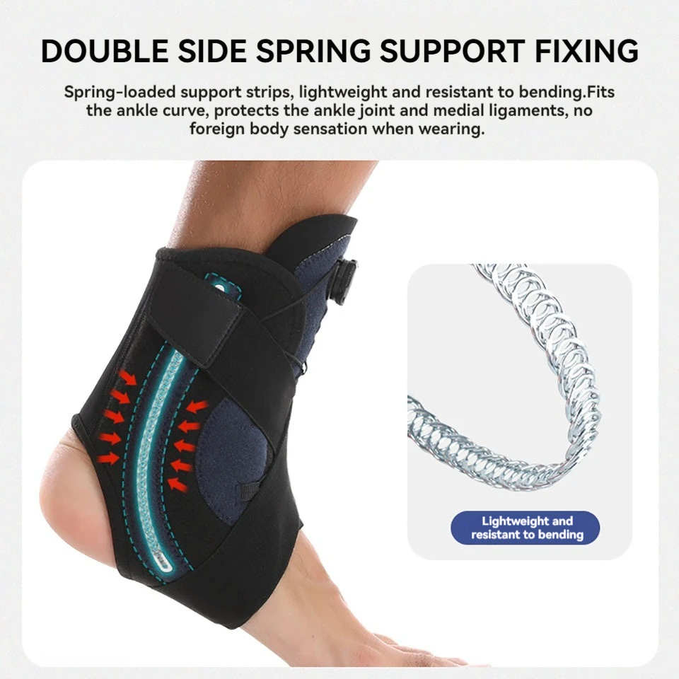 Sport Ankle Protectors Pressurized Support Fixed Rehabilitation Adjustment Anti-Break Foot Joint Protectors Sprain Recovery 1Pcs
