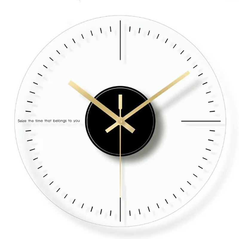Glass Silent Transparent Clocks Wall Clock Color:E;Sheet Size:12 inch