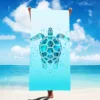 Oversized Quick-Dry Microfiber Beach Towel  Lightweight & Super Absorbent | Stylish Sea Turtle Design 1