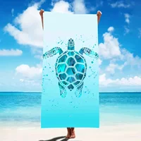 Oversized Quick-Dry Microfiber Beach Towel  Lightweight & Super Absorbent | Stylish Sea Turtle Design 1
