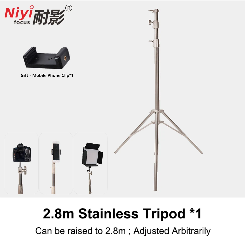 2.8m 280cm Stainless Tripod Stand Professional Photography Studio