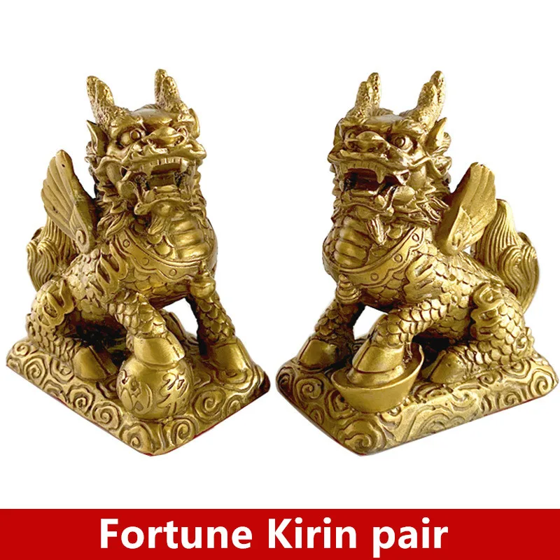

Латунный Kirin украшает гостиную пару удачи kirin office