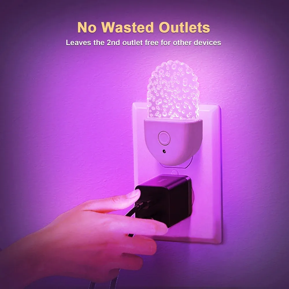 Bedside Lamp Night Light EU US Plug Eye Protection LED Mini Wall Lamp Kids Gift Use For Home Aisle Bedroom Living Room Baby Feed 3