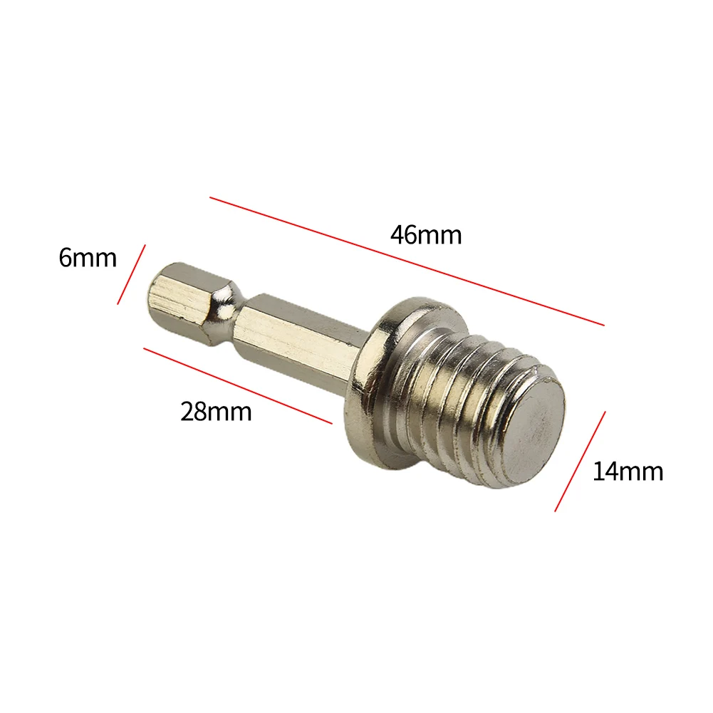 Adaptateur de bielle hexagonale, mandrin de perçage, filetage M14, disque  de polissage, connexion, accessoires de poliss