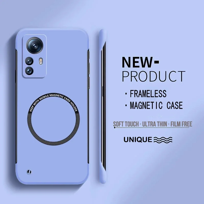 Ultra Thin Frameless Magnetic Charging Phone Case - Candy Color Matte Shockproof Cover