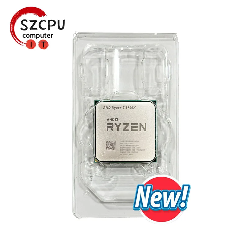 【מותג】AMD Ryzen 7 5700X חדש R7 5700X 3.4 ג'יגההרץ מעבד שמונה ליבות 16 תהליכים 7NM L3=32M 100-000000926 סוקט AM4 אך ללא מקרר