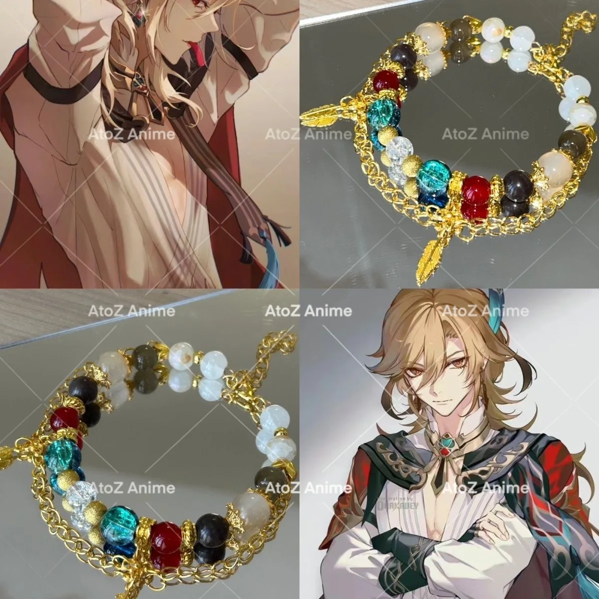

Genshin Impact Kaveh Cosplay Bracelets Handmade Unisex Beads Anime Game Jewelry Accessories Gifts Free Shipping Item
