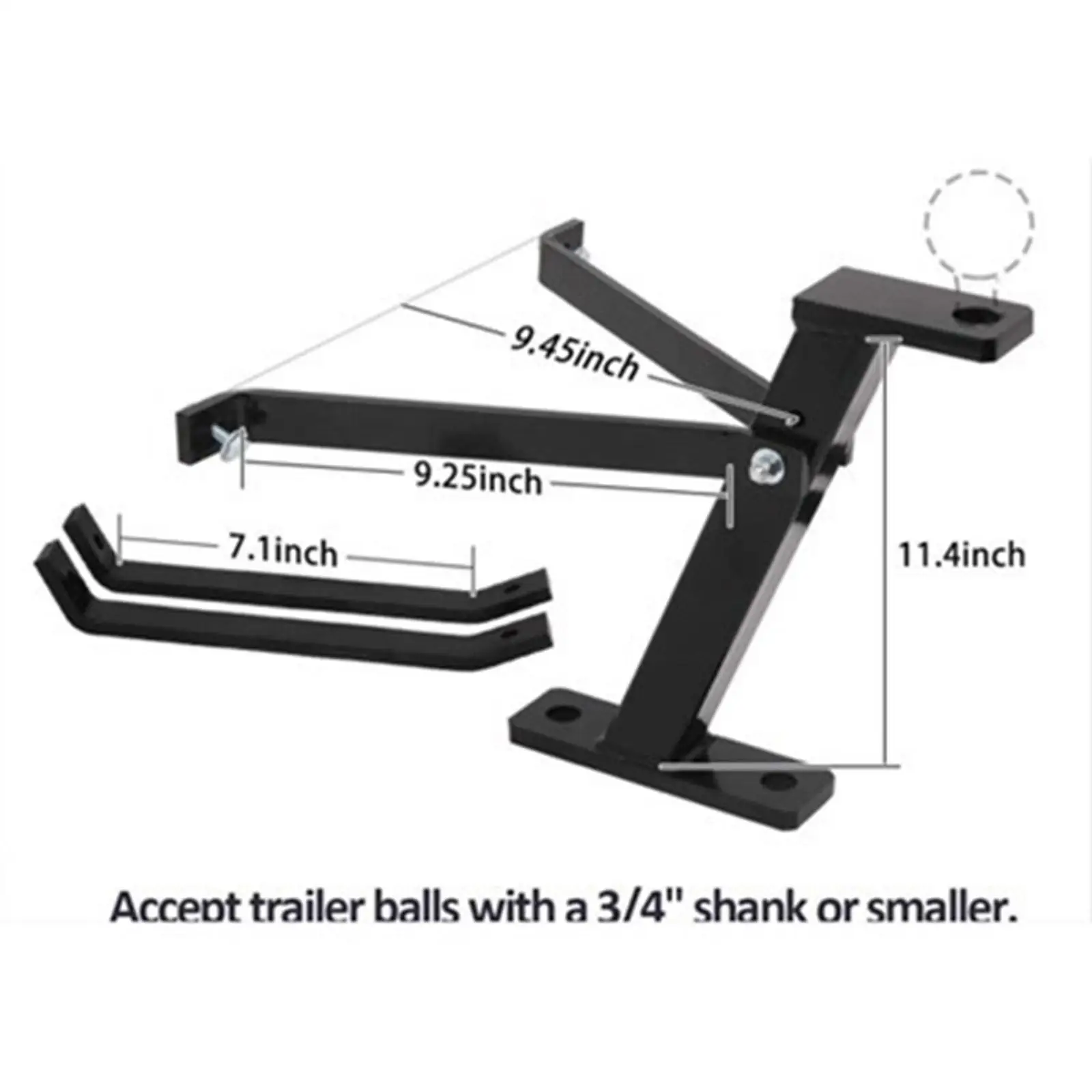 Lawn Mower Tractor Towing Hitch Garden Tools Multifunctional,Easy Hook up Iron Black Garden Lawn Tow Mower Hitch Set