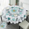 1pc Floral Round Tablecloth 152.4 Cm Farmhouse Rustic Tablecloth Spring Summer Tablecloth Boho Flowers Outdoor And Indoor Party 1