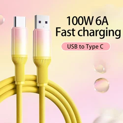 High - Power 100W USB Type C Fast Charging Data Cable - 1m (YELLOW)