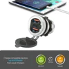 Quick Charge 3.0 Dual USB PD Car phone Charger Fast Charge Socket Aluminum with Switch Button for 12V 24V Car Boat Marine 3