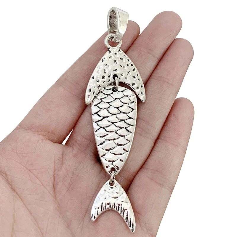 Sieraden vis bot skelet hanger mode unieke roestvrij stalen ketting dames mannen dagelijks dragen zilver/goud/zwart, geen edelsteen