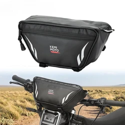Waterproof Motorcycle Handlebar Storage Bag - Travel Tool Accessory (Large Silver)