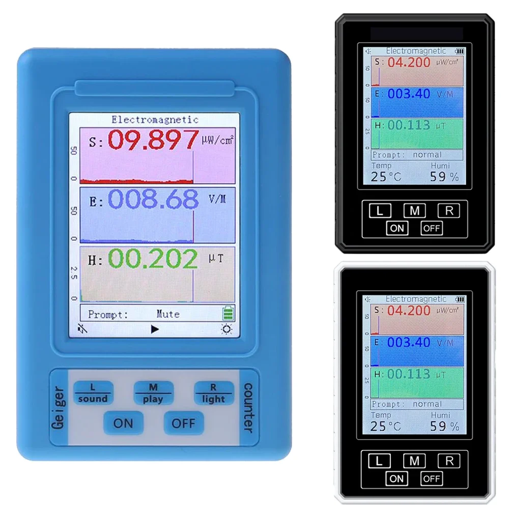 Br-9a Detector de radiación electromagnética portátil Medidor emf de alta  precisión Probador de monitor de dosímetro de radiación profesional