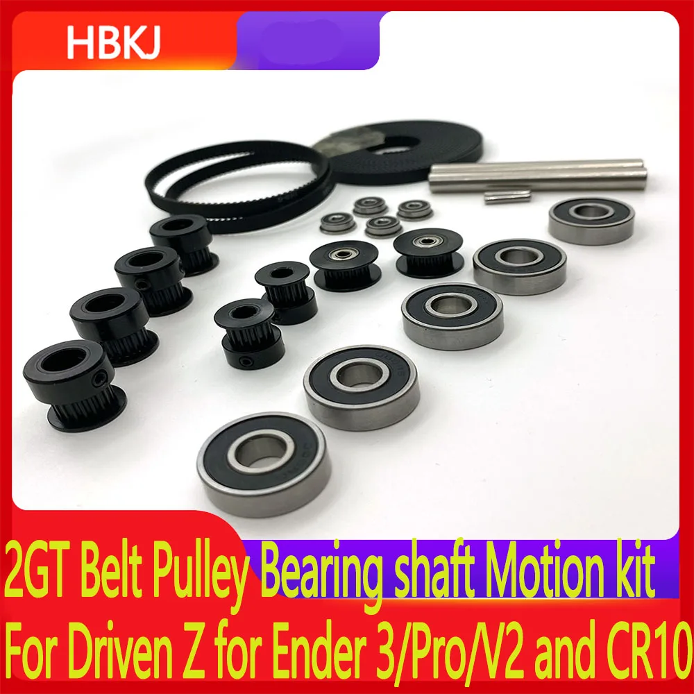 

2GT Sport Kit GT2 Timing Pulley Bearing Sport Kit for Driven Z kevinakasam of End 3/Pro/V2 and CR10 i3 Creativity 3D Printers