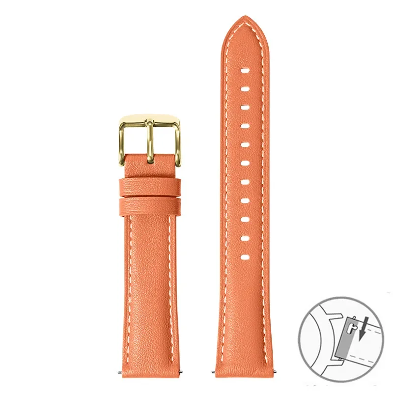 Vibrant Genuine Leather Quick Release Watch Strap – Cowhide Replacement Band