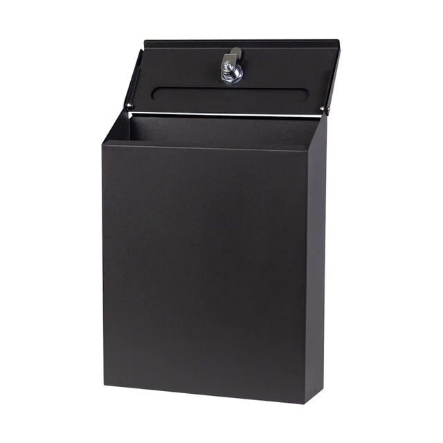 Falra Szerelt Postafiókok Kombinált Zárral, Nagy Teherbírású Postafiók Falra, Külső, Biztonságos Postbox, Fekete, - Image 3