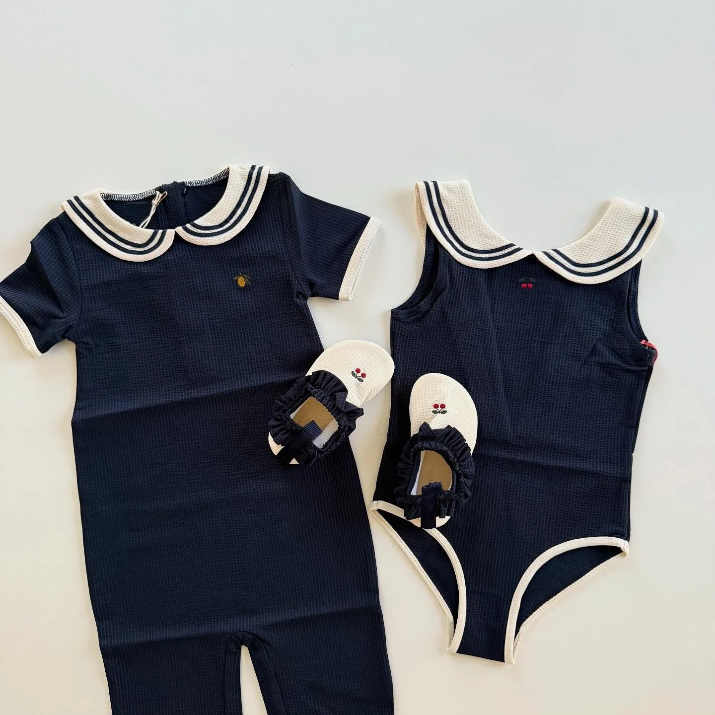 Children's Clothing Cute Girls Swimsuit for Kids Swimwear Printed Cherry Beach Wear Bather Suit Baby Bikinis Sets Sea Side - 2