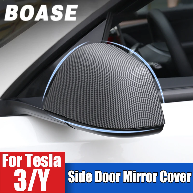 Car ABS Paste Side Door Mirror Cover For Tesla Model 3 Model Y 2021