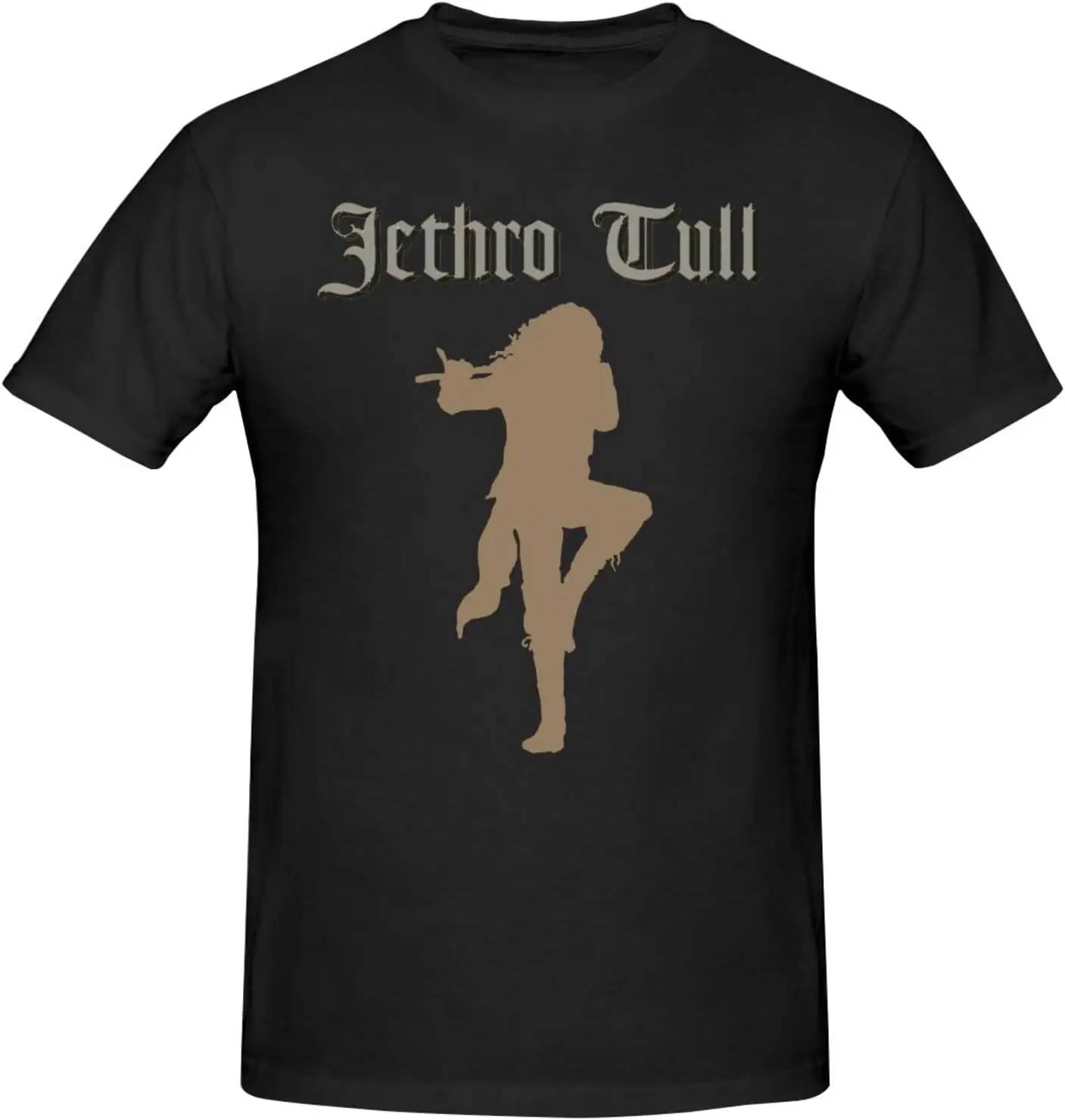 

Футболка Jethro Music Tull с круглым вырезом и коротким рукавом, Классическая модная базовая повседневная черная футболка
