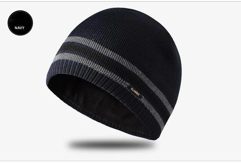 Neue Herren-Strickmütze aus Samt mit Eisenetikett, gerader Rand, Strickmütze ohne Krempe, schlicht gewebte Kuppelmütze, Kapuzen-Skimütze_voghion.com