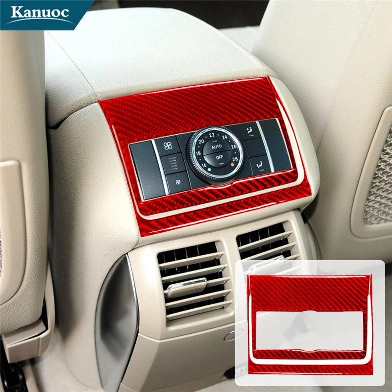 

Наклейки на задние центральные кондиционеры для Mercedes Benz R-Class R Class 2009-2012, аксессуары для стайлинга салона автомобиля из углеродного волокна