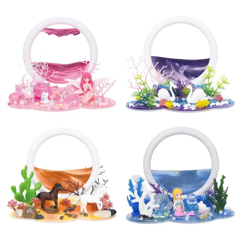 

3D картина с сыпучим песком, песочные часы для гостиной, офиса, настольные украшения, креативный подарок, картина с движущимся песком, домашний декор