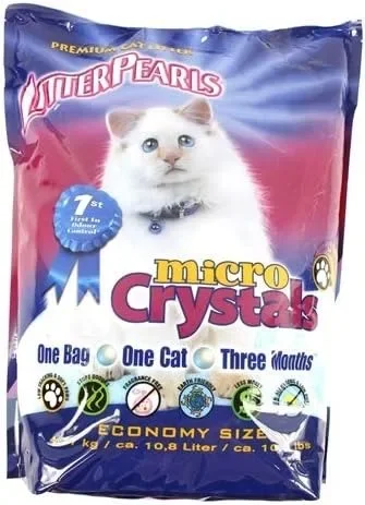 

Micro Crystals Cat Litter, 10.5 lb, Clear with Blue (10610)