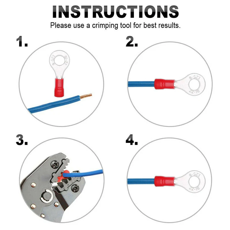 Terminali Ad Anello Per Cavi - Set Da 10 Pezzi In Rame Stagnato, Per Viti M4 E Cavi Da 2.5mm², Norma DIN 46234 - Foto 7