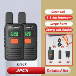 Compact Dual Walkie Talkie Set - EURO (Black)