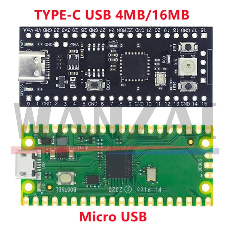 Official Raspberry Pi Pico Board Rp2040 Dual-core 264kb Arm Low-power ...