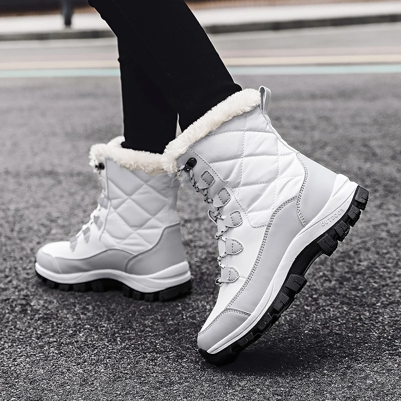 Women's Waterproof Winter Ankle Boots with Thick Fur and Non-Slip Sole 28 S049992180e4247b7819b9358ee9c711f2 Women's Waterproof Winter Ankle Boots with Thick Fur and Non-Slip Sole