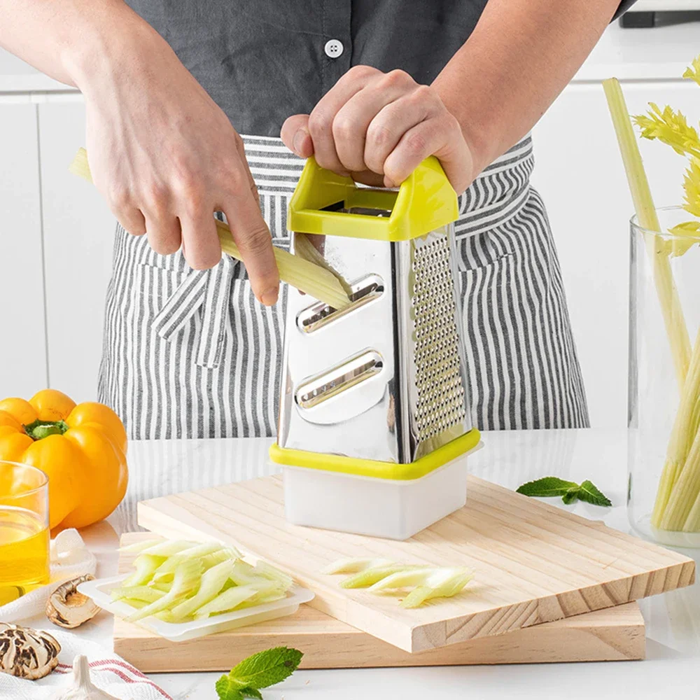 Manual Cutter Slicer 4 Side Stainless Steel Cheese Fruit Vegetable