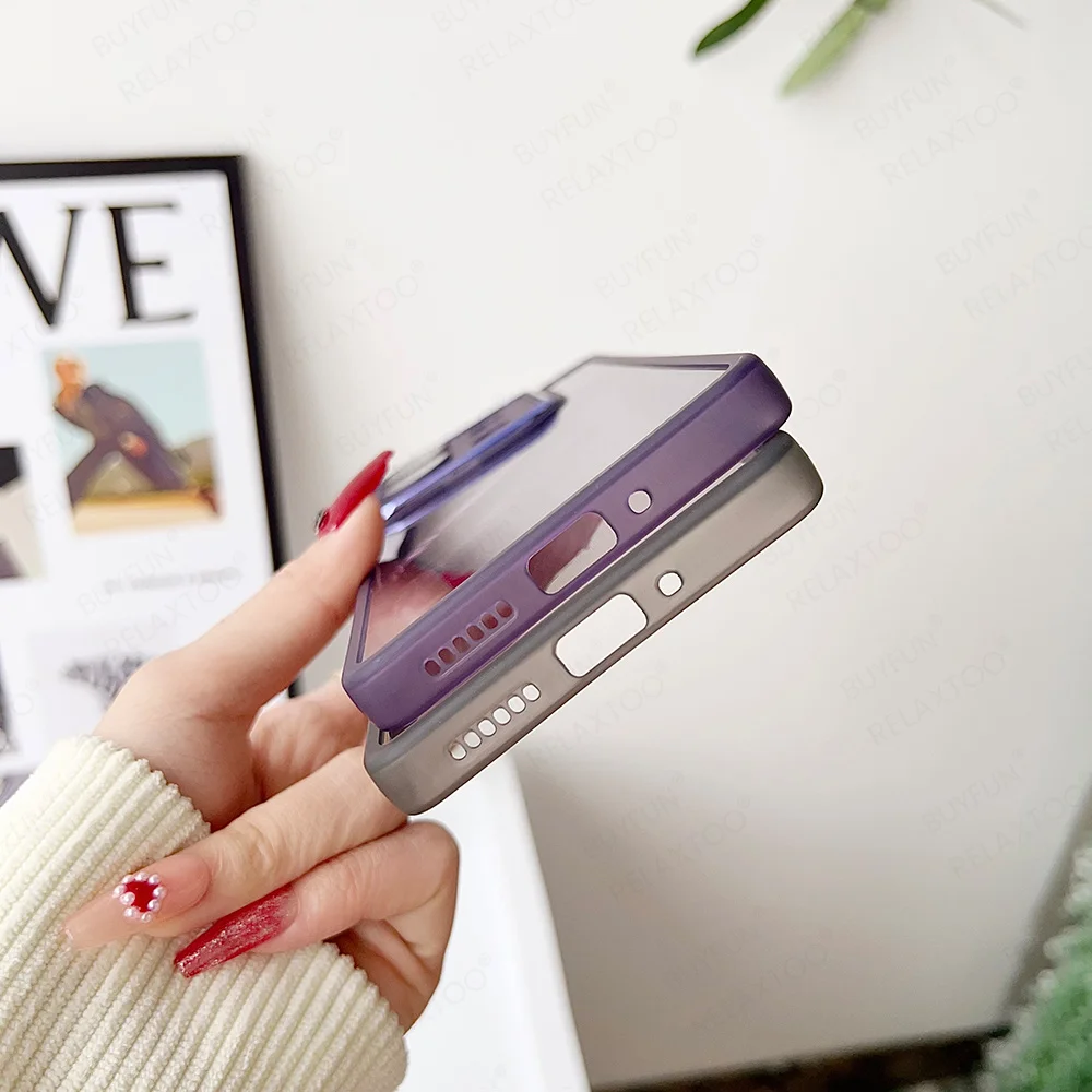 Translucent Crystal Silicone Protective Phone Case with Camera Guard
