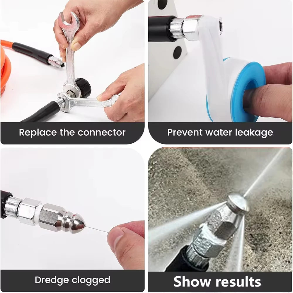 6M Sewer Drain Water Cleaning Hose Pipe Cleaner for Karcher Huter Hammer Nilfisk STIHL Bosch Lavor High Pressure Washer 5