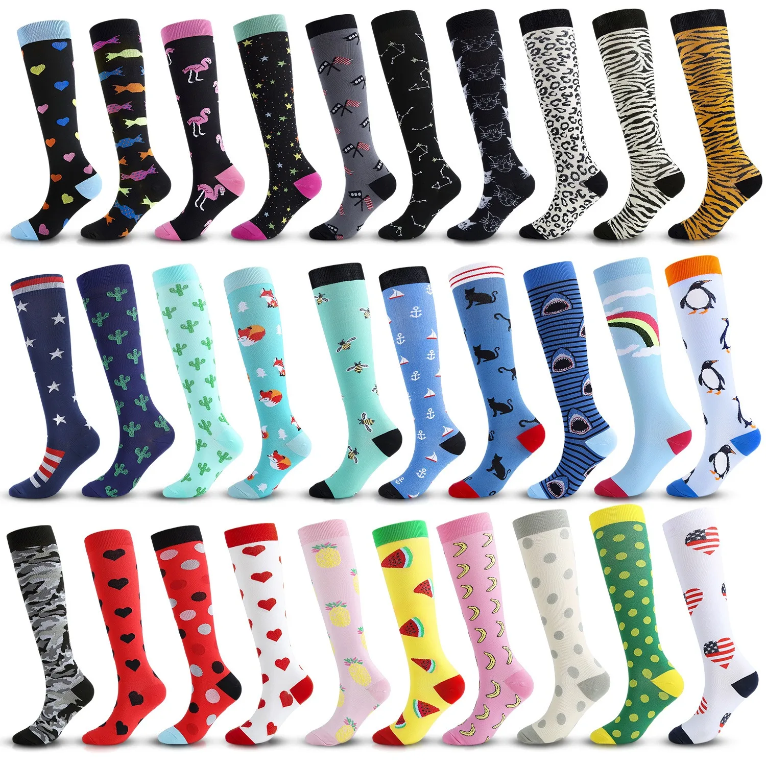 Enhanced Compression Socks for Sports & Outdoor Activities - Ideal for Varicose Veins and Pregnancy
