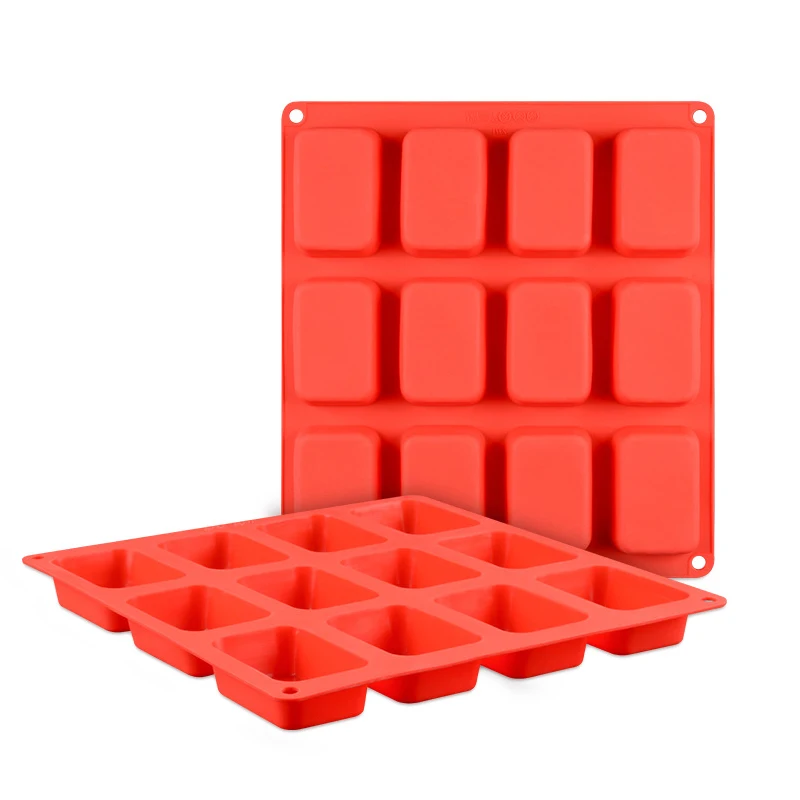 Mity rain 2 Pack 40-Cavity Square Caramel Candy Silicone Molds